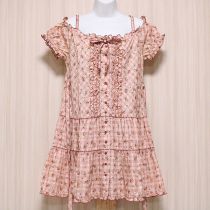 ピンクシークレットフラワーガーデンptチュニックブラウス