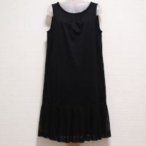 黒裾プリーツカットソーチュニック【4(11号)】