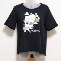 黒カサブランカプリントカットソー【3(9号)】