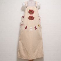 ベージュかご苺刺繍ジャンパースカート