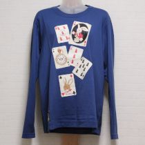 ブルーワンダーラビットプリント長Tシャツ【3(M)】