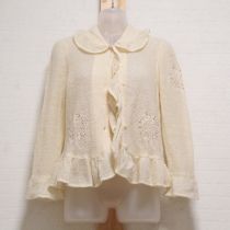 生成ビーズ使いハート刺繍カーディガン