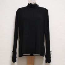 黒リボン使いハイネックカットソー【11号】