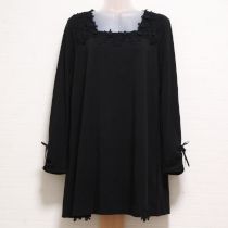 黒モチーフ付きカットソーチュニック【4(11号)】
