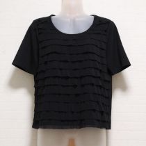 黒チュール段々フリルカットソー【11号】