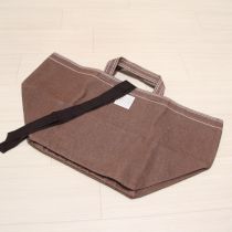 こげ茶グログランリボン使いトートバッグ