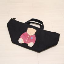 黒ダッフルくまネーム付き2WAYバッグ