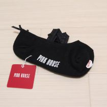 黒リボン付きフットカバー