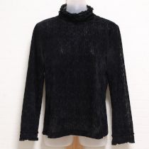 黒フロッキーレースハイネックカットソー【9号】