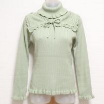 薄荷ティペット付きタートルニット