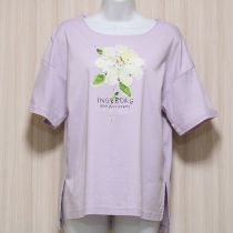パープル40th限定INGEBORG×中川 清美くちなしプリントTシャツ