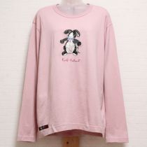 ピンククチュリエラパン刺繍長Tシャツ【3(M)】