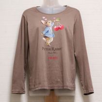 ベージュピーターラビット長Tシャツ【3(M)】