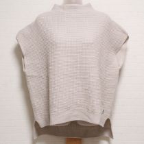 グレージュドロップショルダーニットベスト