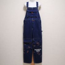ブルーロゴパッチ使いサロペットパンツ