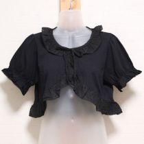 黒ドビーフリルカットソーボレロ