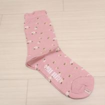ピンク雛菊小花ソックス