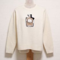 オフ白香水瓶モチーフセーター【4(11号)】
