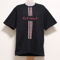 黒ロゴテープ使いTシャツ【M】