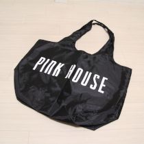 黒ロゴ入りナイロンバッグ