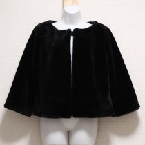 黒エコファーノーカラージャケット【4(11号)】