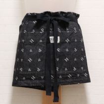 黒モノグラムデニムタブリエ