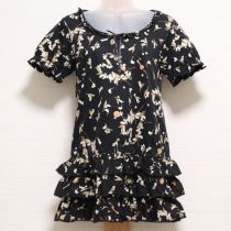 黒鈴蘭段々フリルカットソーチュニック