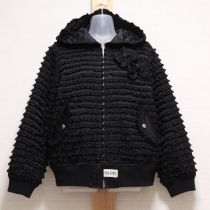 黒総ピコフリルブルゾンリボンブローチ付き【3(M)】