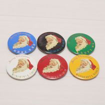 サンタ缶バッジ6個セット