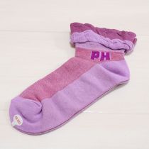 パープル系ロゴ入り配色フリルソックス