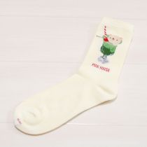 生成クリームソーダ柄ソックス
