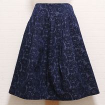 紺デニム花刺繍スカート【3(9号)】