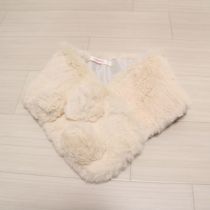 生成モチーフ付きラビットファーマフラー