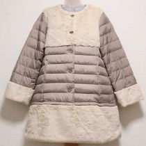 ベージュファー使い2WAYダウンコート