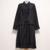 黒レース&フリル使いワンピース【9号】