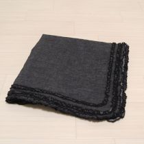 黒ピコフリルデニムストール