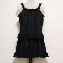黒フリル使いローン2WAYタブリエ