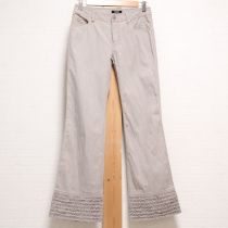 グレージュデニムピコフリルパンツ【9号】