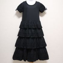 黒ピコフリル段々ワンピース