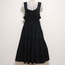 黒ピコフリルリボンタブリエ