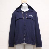 紺ネーム使いジップアップパーカー