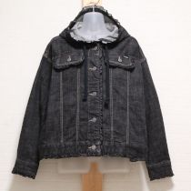 黒メリーストロベリー刺繍デニムジャケット