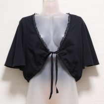 黒レース使いカットソーボレロ