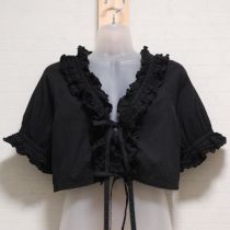 黒フリル使いボレロブラウス