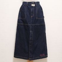 紺花ロゴ刺繍デニムスカート【M】
