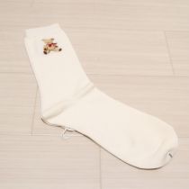 白リボンくまソックス