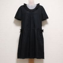 黒レース使いローンチュニックブラウス