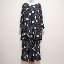 紺カメリアリボンカットソーチュニック&パンツ