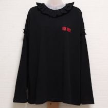 黒リトルサニーバイトコラボフリルカラーカットソー【M】