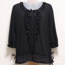 黒フリル付きカットソー【11号】